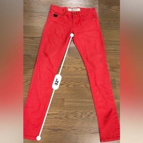 April 77 Joey colordrive red jeans 28 y2k maximalist pants E - Picture 6 of 8